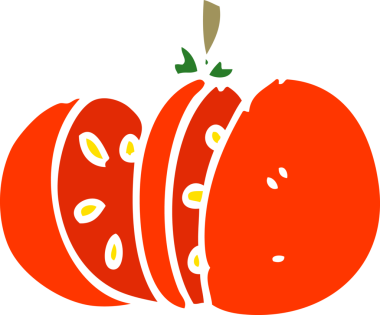 Bir insan tarafından çizilmiş karalanmış domates.