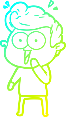 Bir insan tarafından çizilmiş bir çizgi film karakteri çizimi.