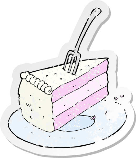 Bir insan tarafından çizilmiş karikatür pastasının geriletilmiş yapıştırması.