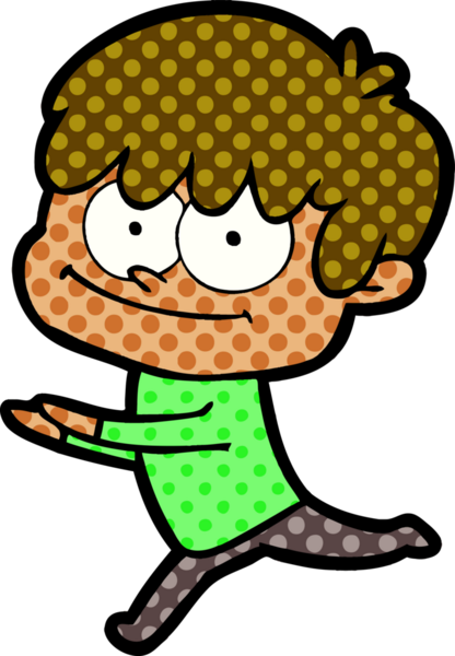 Bir insan tarafından çizilmiş mutlu çizgi film adamı.