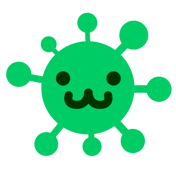 Bir insan tarafından çizilmiş basit bir virüs.