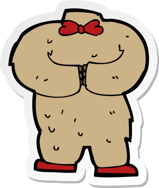 Bir insan tarafından çizilmiş oyuncak ayı vücudunun çıkartması.