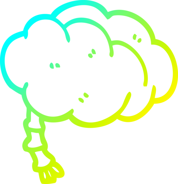 Bir insan tarafından çizilmiş bir karikatür beyin çizimi.