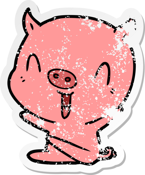 Bir insan tarafından çizilmiş mutlu bir çizgi filmin sıkıntılı çıkartması.