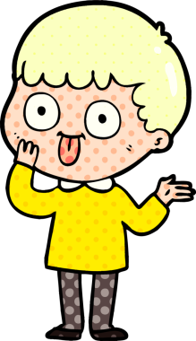 Bir insan tarafından çizilmiş çizgi film adamı.