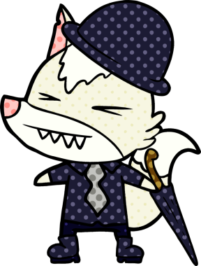 Kızgın kurt adam çizgi filmi bir insan tarafından çizildi.