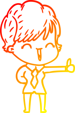 Bir insan tarafından çizilmiş gülen bir karikatür çizimi.