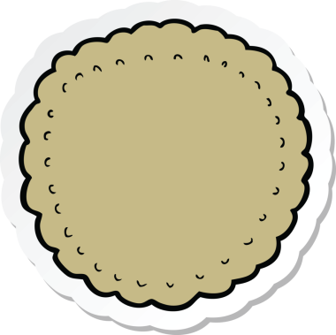 Bir insan tarafından çizilmiş karikatür bisküvisi.