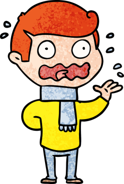 Çizgi filmdeki adam bir insan tarafından çizilmiş.