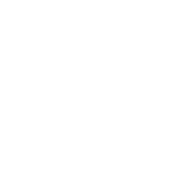 Bir insan tarafından çizilen Noel Köpeği Tebeşiri