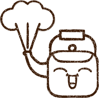 Buharlı Çaydanlık Kömürü Bir insan tarafından çizildi