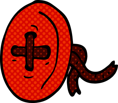 bir insan tarafından çizilmiş karalama düğmesi