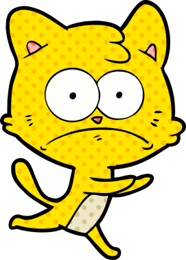 bir insan tarafından çizilmiş sinirli bir kedi.