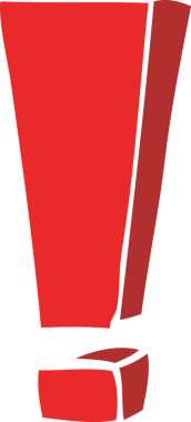 Bir insan tarafından çizilmiş karalama ünlem işareti.