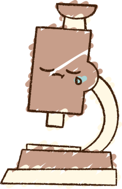 Bir insan tarafından çizilmiş mikroskop Tebeşiri