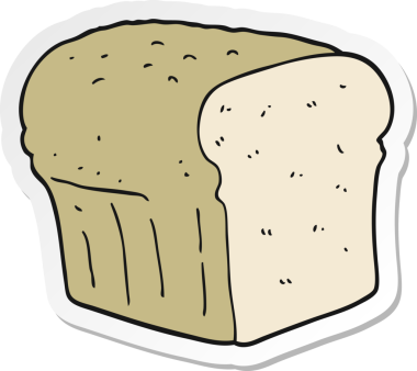 Bir insan tarafından çizilmiş bir ekmek etiketi.