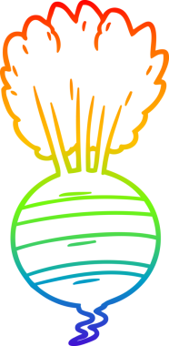 Bir insan tarafından çizilmiş karikatür kökü bitkisinin çizimi