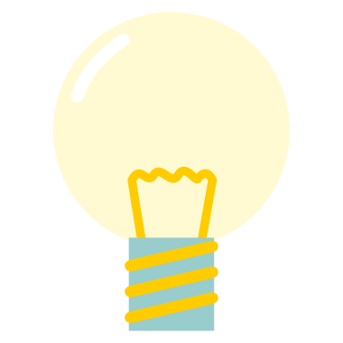 Bir insan tarafından çizilmiş ampul.