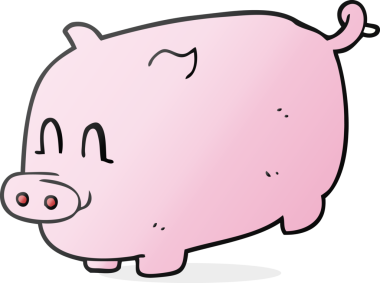 Bir insan tarafından çizilmiş serbest çizim domuz.