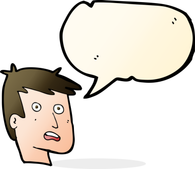 bir insan tarafından çizilmiş konuşma baloncuklu mutsuz bir yüz.