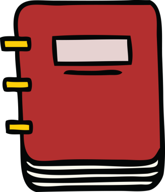 Bir insan tarafından çizilmiş güzel bir not defteri karikatürü.