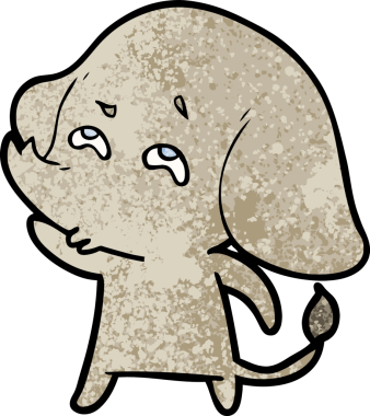 Bir insan tarafından çizilmiş karikatür fili