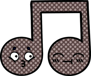 Bir insan tarafından çizilmiş bir notanın çizgi roman tarzı karikatürü