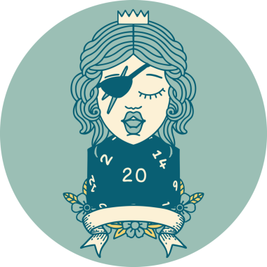 Retro Dövme Tarzı Bir insan tarafından çizilmiş 20 zarlı düzenbaz insan