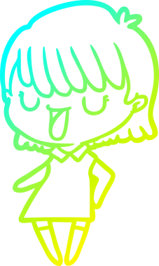 Bir insan tarafından çizilmiş bir karikatür kadın çizimi.