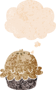 Düşünce baloncuğu ve grunge ile sevimli çizgi film turtası bir insan tarafından çizilmiş sıkıntılı retro desen tarzı