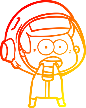 Bir insan tarafından çizilmiş bir çizgi film çizimi, astronotu şaşırttı.