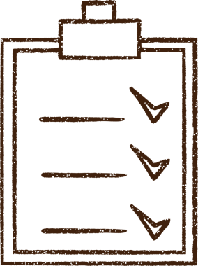 Bir insan tarafından çizilmiş kene listesi karakalem çizimi
