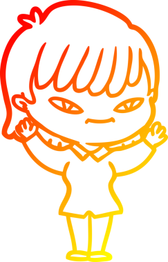 Bir insan tarafından çizilmiş bir karikatür kadın çizimi