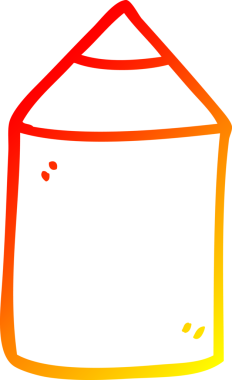 Bir insan tarafından çizilmiş karikatür renkli bir kalemin sıcak çizgi çizimi