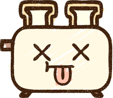 Bir insan tarafından çizilen ölü tost makinesi tebeşiri.