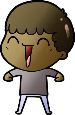 Bir insan tarafından çizilmiş mutlu bir adam.