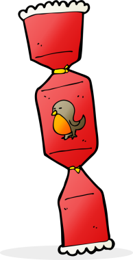 Bir insan tarafından çizilmiş noel krakeri.