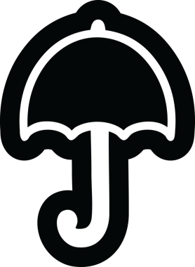 Bir insan tarafından çizilmiş şemsiye simgesini aç