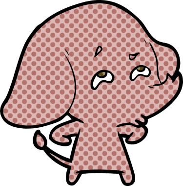 Bir insan tarafından çizilmiş karikatür fili