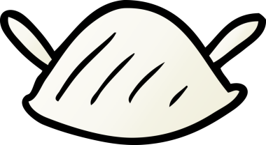 Bir insan tarafından çizilmiş tıbbi maske.