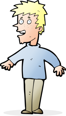 Bir insan tarafından çizilmiş mutlu çocuk çizgi filmi.