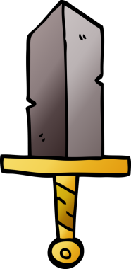 Bir insan tarafından çizilmiş karalama hançeri.