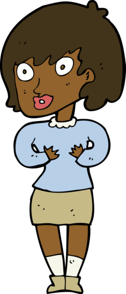 Çizgi filmdeki kadın 