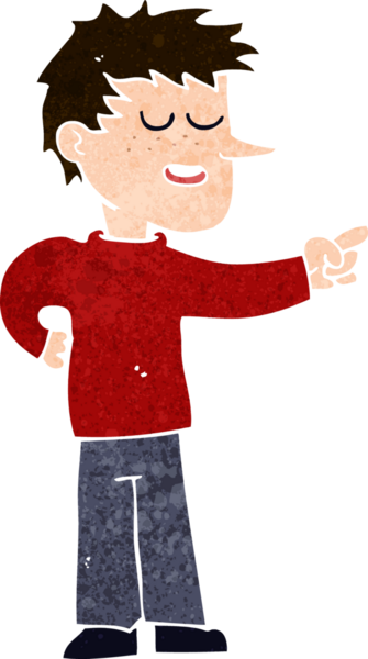 Bir insan tarafından çizilmiş çizgi filmci.