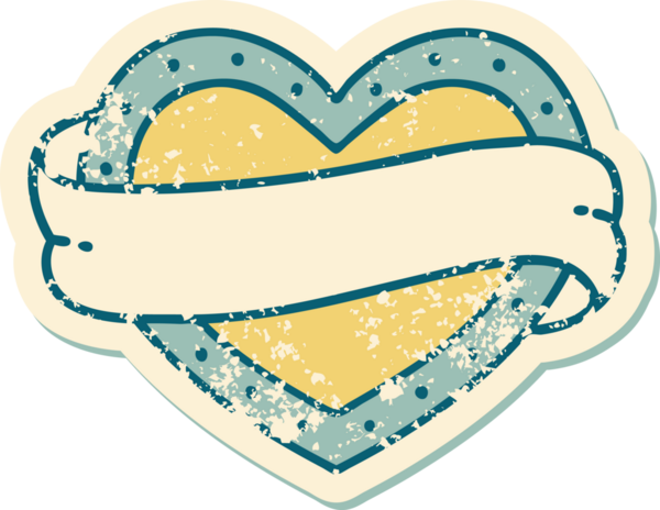 Bir insan tarafından çizilmiş kalp ve bayrağın sembolik depresif dövme şekli