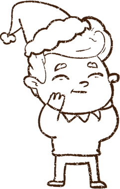 Bir insan tarafından çizilmiş Noel Adamı Kömürü