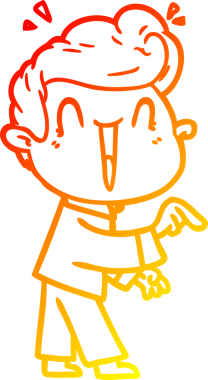 Bir insan tarafından çizilmiş, heyecanlı bir çizgi film çizimi.