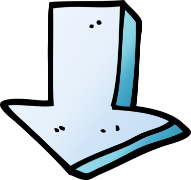 Bir insan tarafından çizilmiş karalama oku.