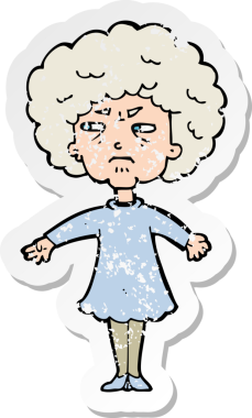 Bir insan tarafından çizilmiş acılı bir karikatürün gerilimli yapıştırması.