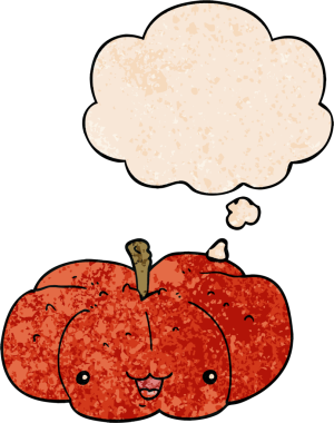 bir insan tarafından çizilmiş grunge desenli balkabağı.